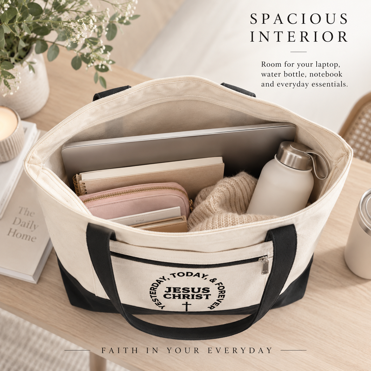 Yesterday, Today & Forever Zippered Tote
