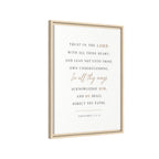 Proverbs 3:5-6 Framed Canvas