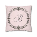 Letter B pillow cover in sage green