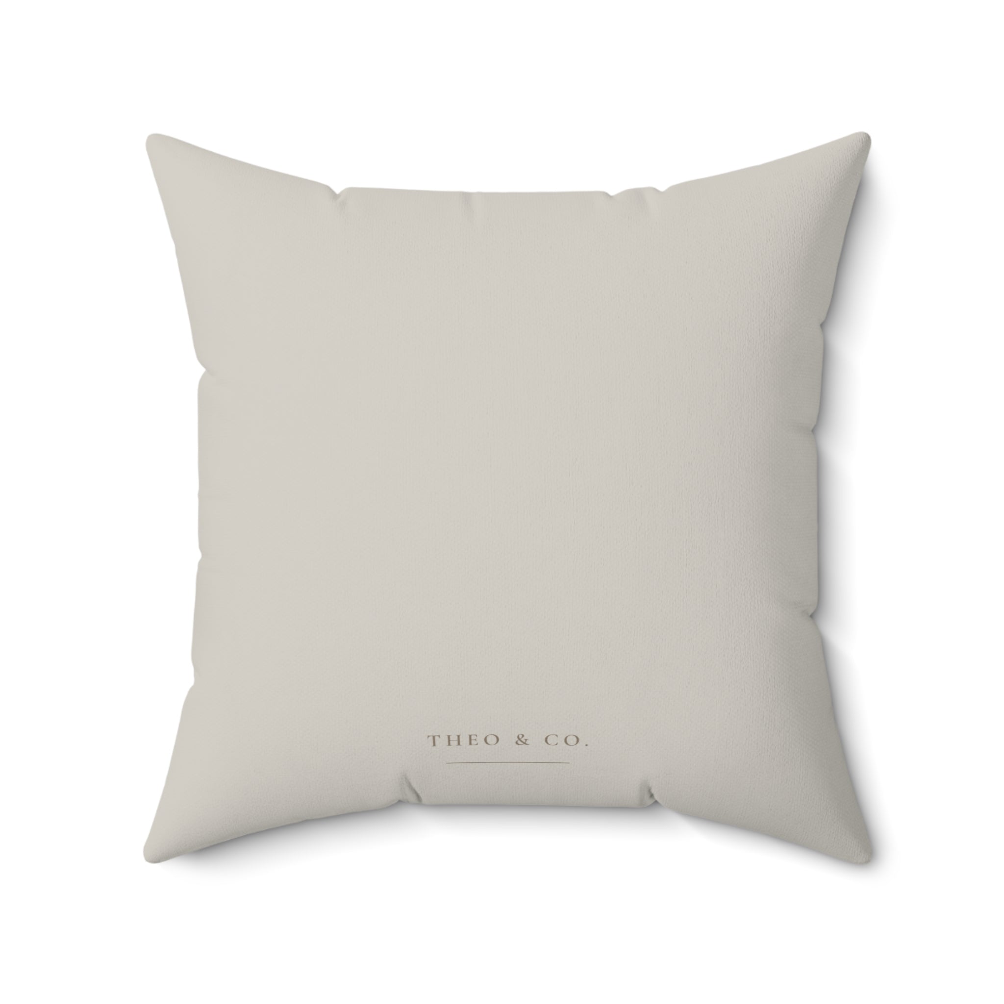 Neutral Gray Faux Suede Throw Pillow | Soft Decorative Accent Cushion | Minimalist Nursery Decor | Modern Home Pillow | Theo & Co.