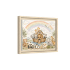 Noah's Ark Rainbow Panoramic Framed Canvas