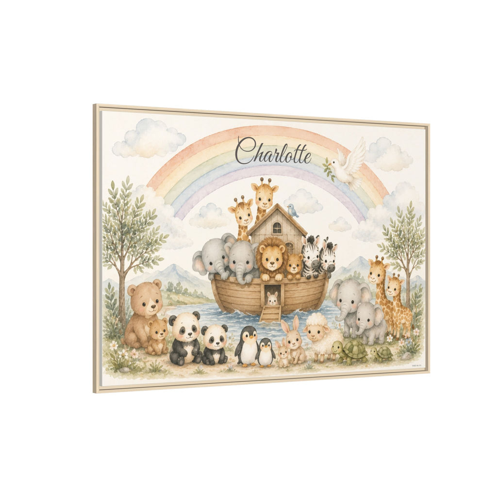 Personalized Noah's Ark Framed Canvas