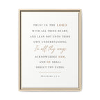 Proverbs 3:5-6 Framed Canvas