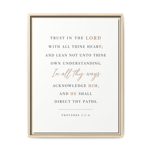 Proverbs 3:5-6 Framed Canvas — additional view