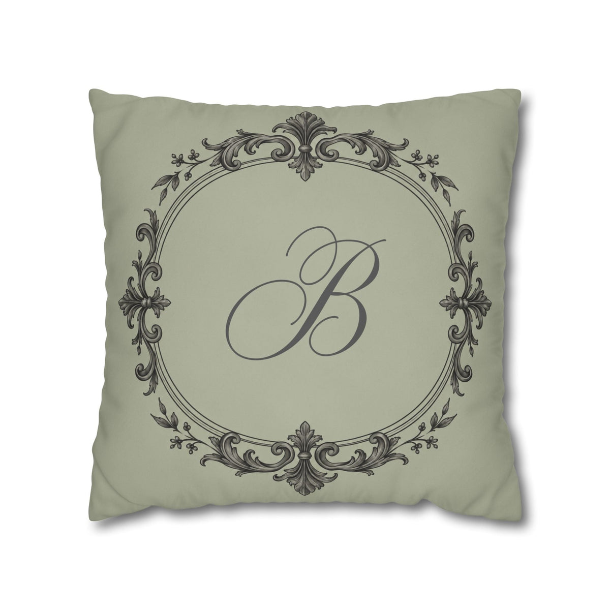 Letter B pillow cover in pink