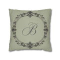 Letter B pillow cover in pink