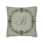 Letter B pillow cover in pink