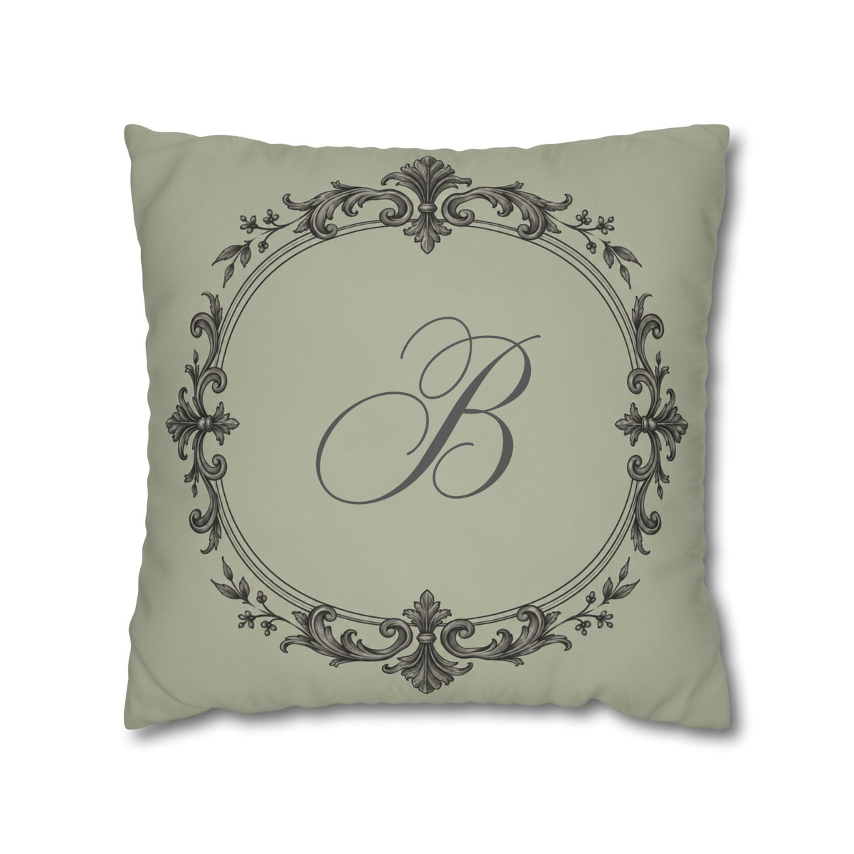 Letter B pillow cover in pink