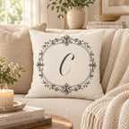 Letter C monogram pillow cover from Theo & Co.
