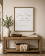 Hebrews 13:8 Framed Canvas