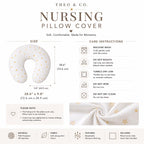 Neutral Star Nursing Pillow Cover | Soft Jersey Knit Breastfeeding Pillow Cover | Gender Neutral Baby Shower Gift