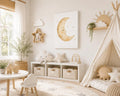 Crescent Sleeping Moon Canvas Print