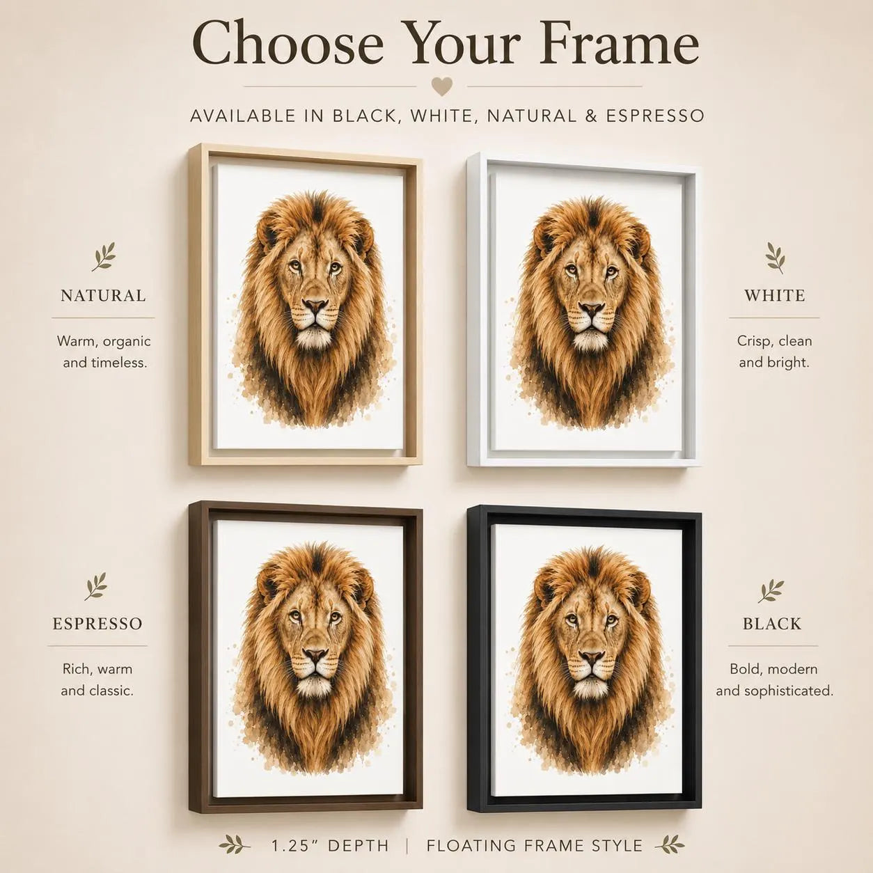 Lion Framed Canvas