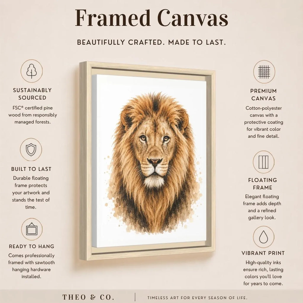 Lion Framed Canvas