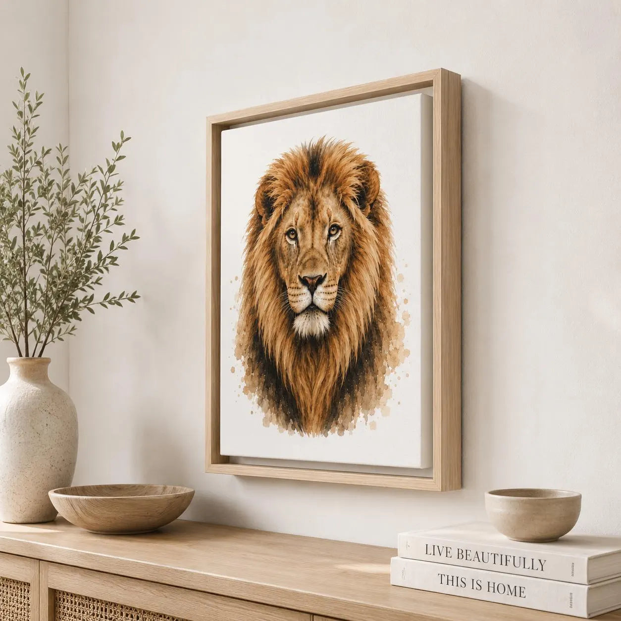 Lion Framed Canvas