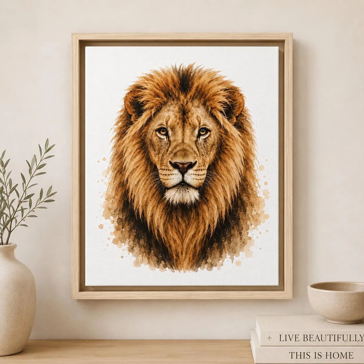 Lion Framed Canvas