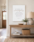 Joshua 1:9 Christian Canvas Wall Art | Be Strong and Courageous Bible Verse | Entryway Scripture Decor | Modern Christian Home Decor