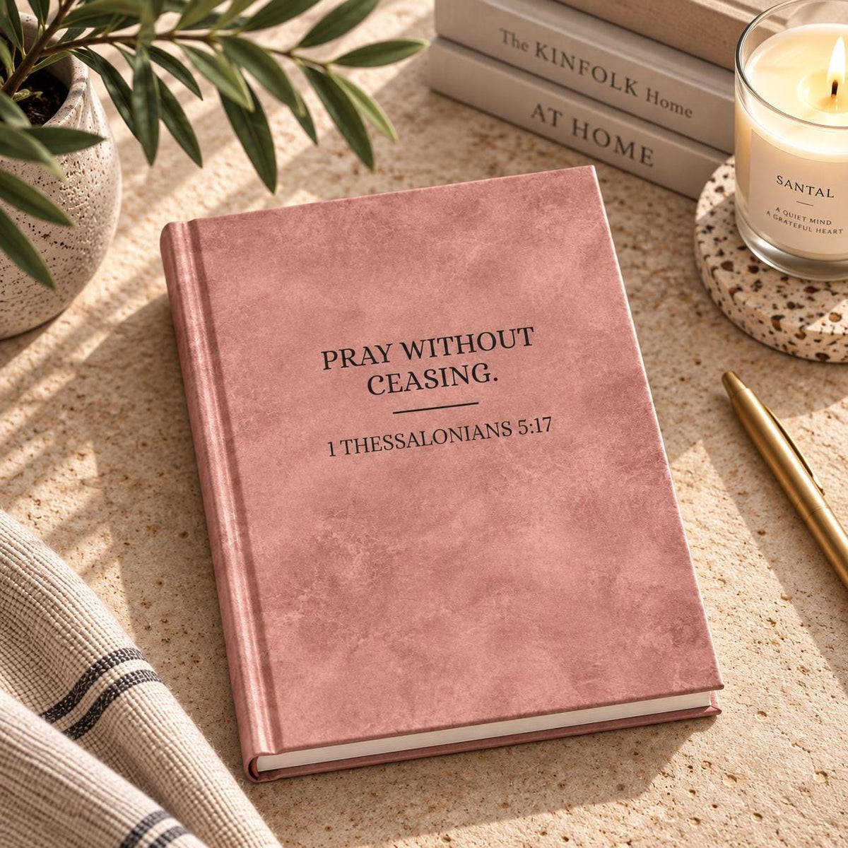 Pray Journal, 1 Thessalonians 5:17 hardcover prayer journal — view 3